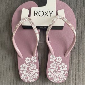 NEW ROXY Logo Flip Flops